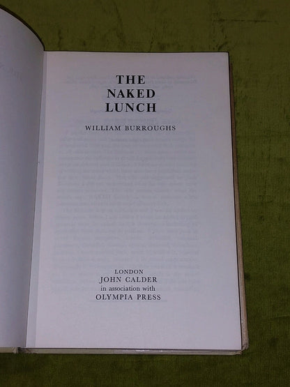 WILLIAM BURROUGHS The Naked Lunch UK 1st Edition, fifth impression 1966 DJ4