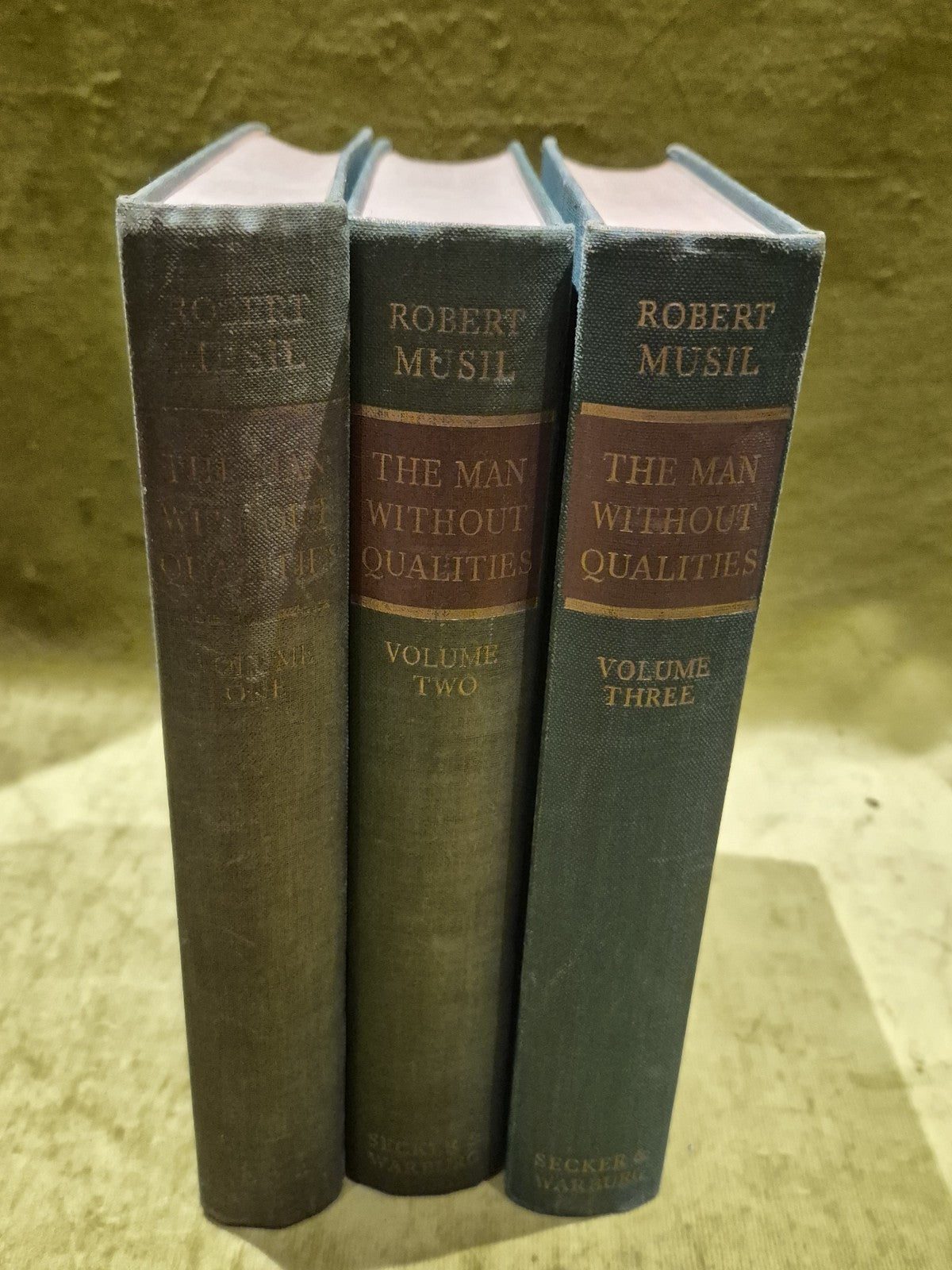 THE MAN WITHOUT QUALITIES BY ROBERT MUSIL 1954-1960 IN THREE VOLUMES0