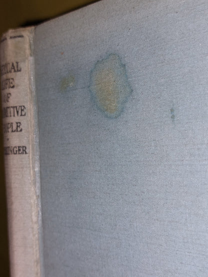 SEXUAL LIFE OF PRIMITIVE PEOPLE  H FEHLINGER Black London 1st Ed 1921  HB1