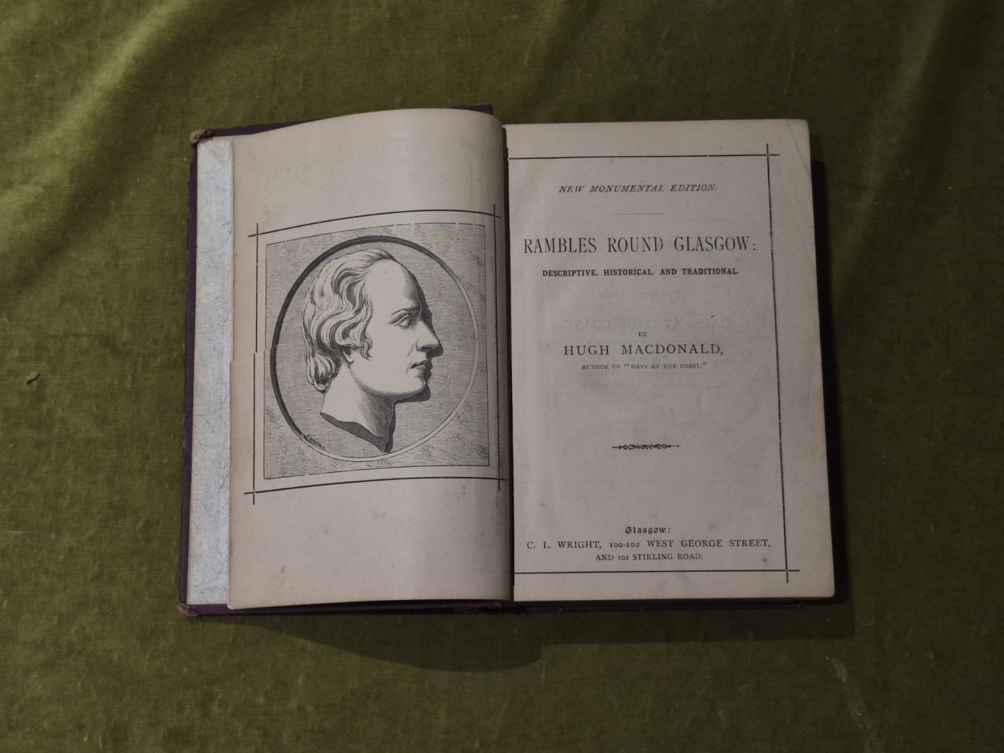 Rambles Round Glasgow - Hugh MacDonald New Monumental Ed. Wright HB circa 19025