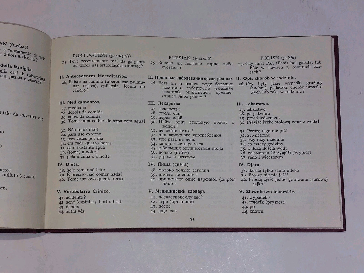 Polyglot Medical Questionnaire  S. Chalmers Parry 1953 1st Edition HK Lewis &co4