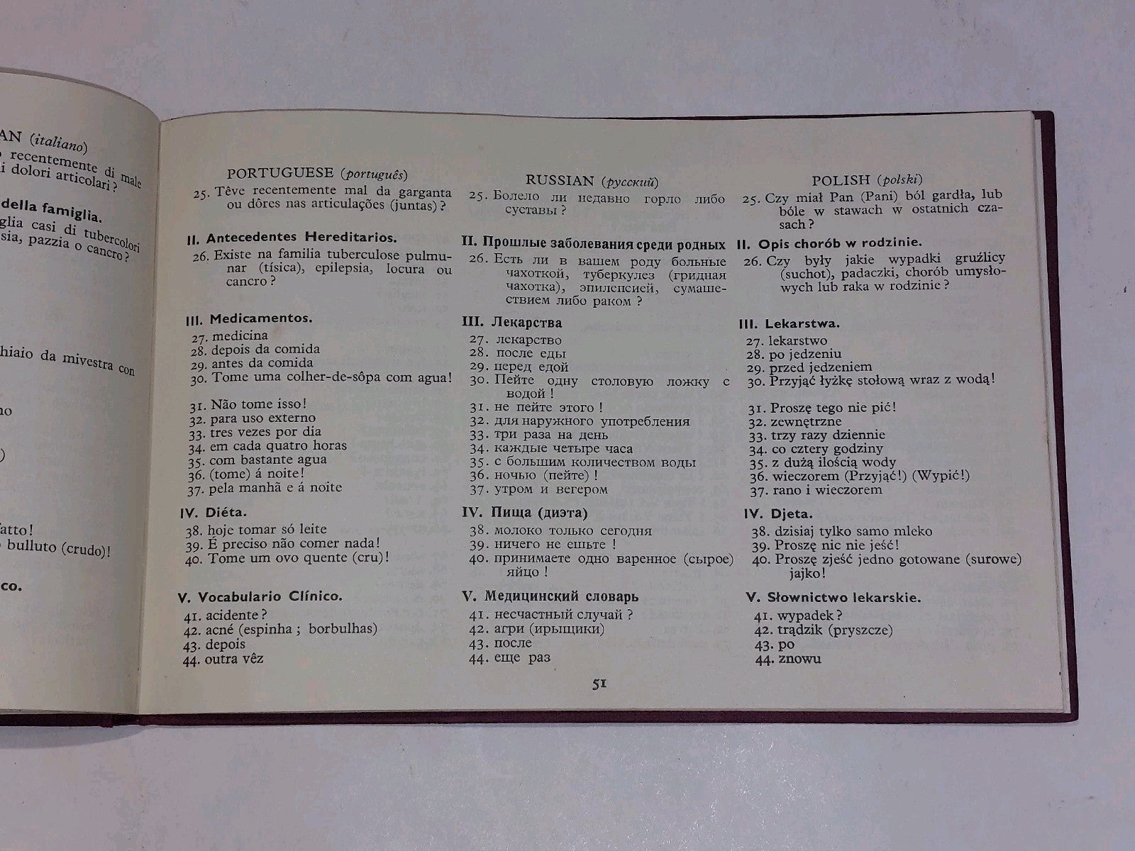 Polyglot Medical Questionnaire  S. Chalmers Parry 1953 1st Edition HK Lewis &co4