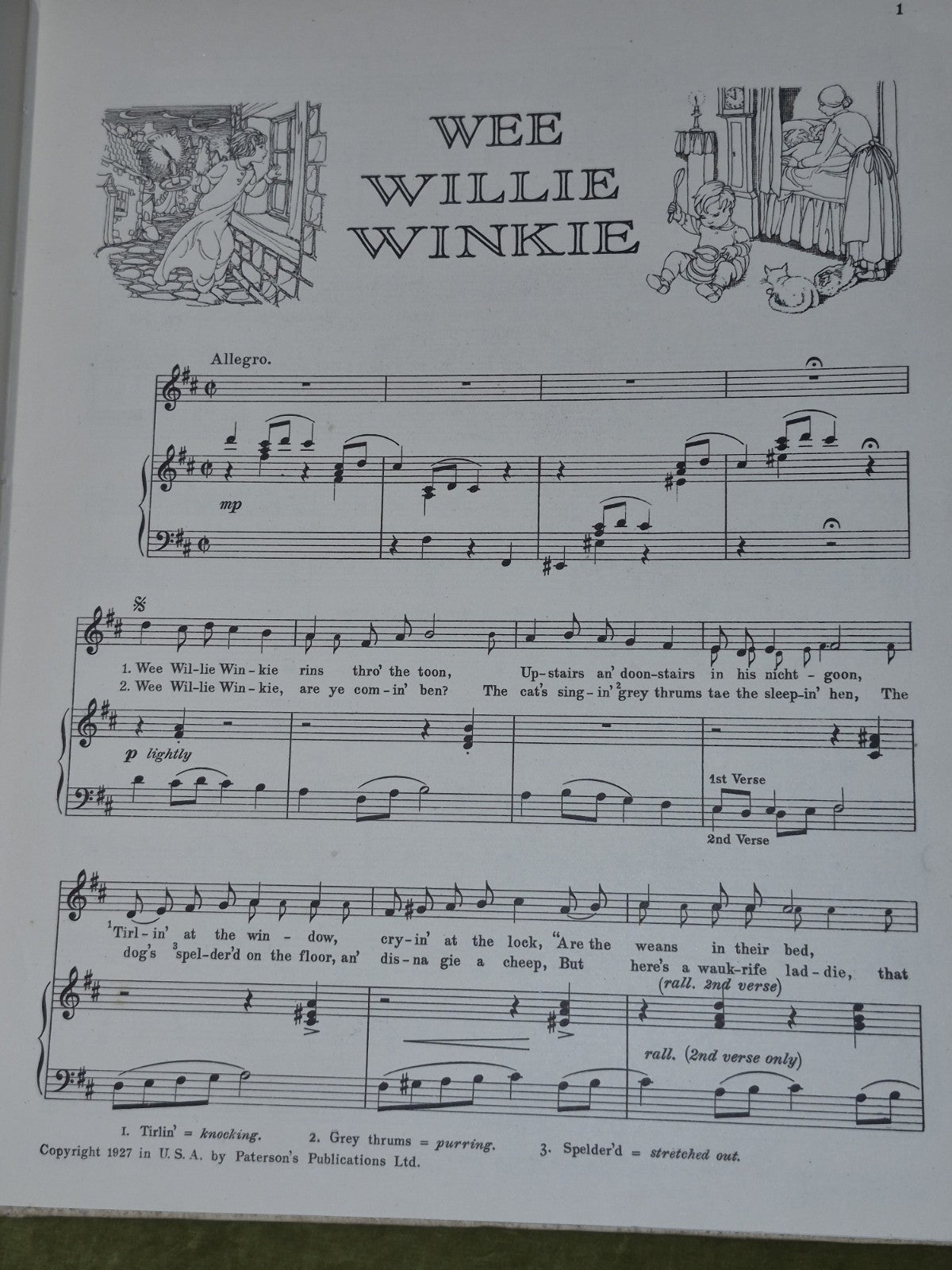 Wee Willie Winkie Scots Nursery Songs Michael Diack Jessie Isabel Garrow5