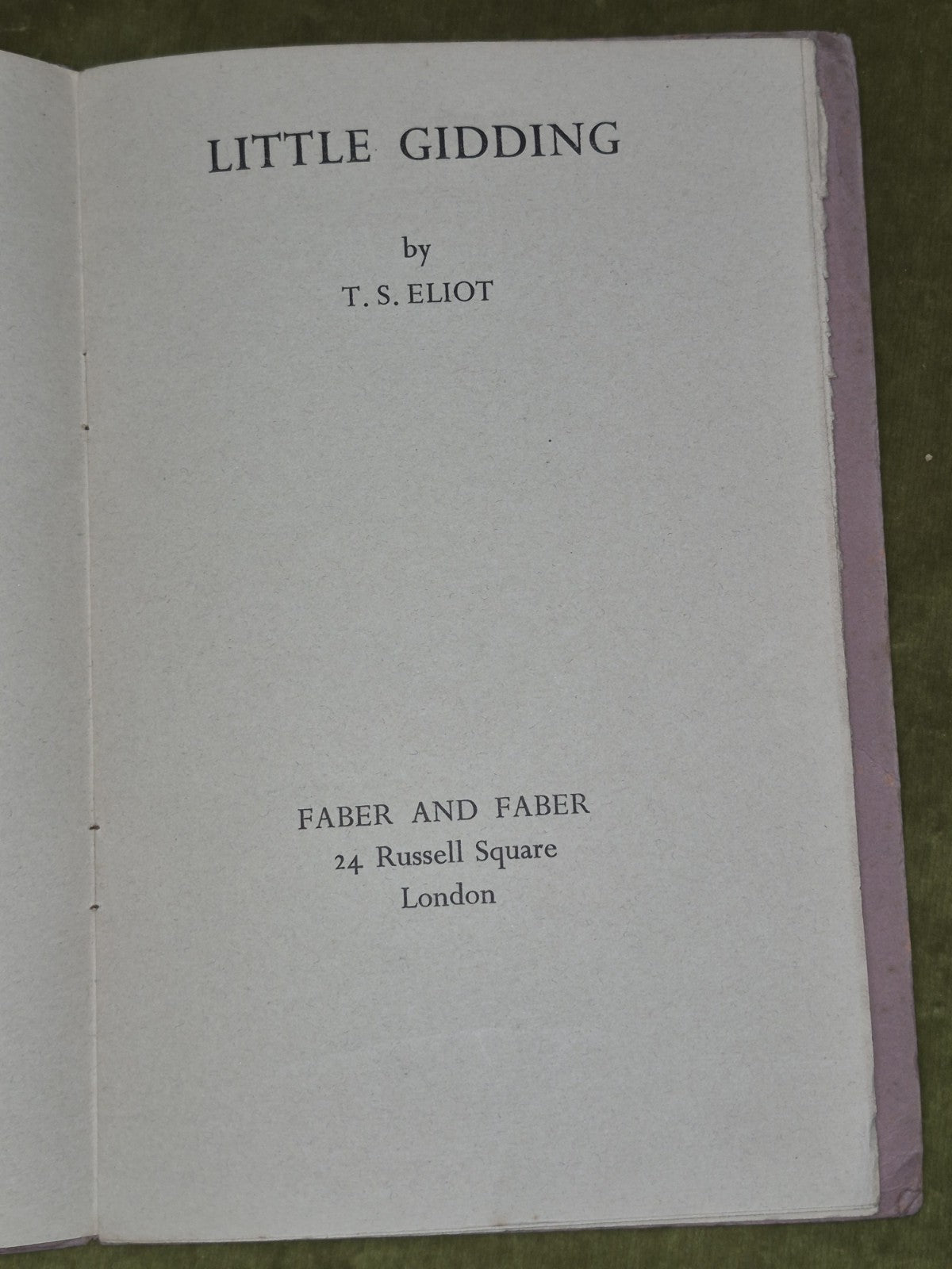 T.S. Eliot Little Gidding FIRST EDITION 1942 Soft Cover Stapled Glasgow Press4