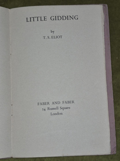 T.S. Eliot Little Gidding FIRST EDITION 1942 Soft Cover Stapled Glasgow Press4