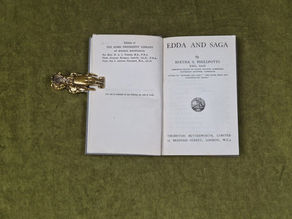 EDDA AND SAGA BY BERTHA S. PHILLPOTTS 1931 THORNTON 1st ED5