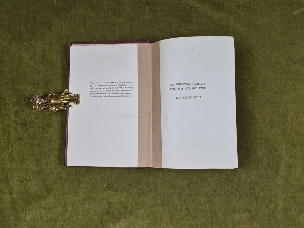 The Poetic Edda Scandinavian Classics by Henry Adams Bellows 2 Vols in 1 - 19265