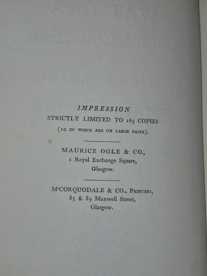 Watson's Choice Collection of Comic and Serious Scots Poems 1869 Glasgow5
