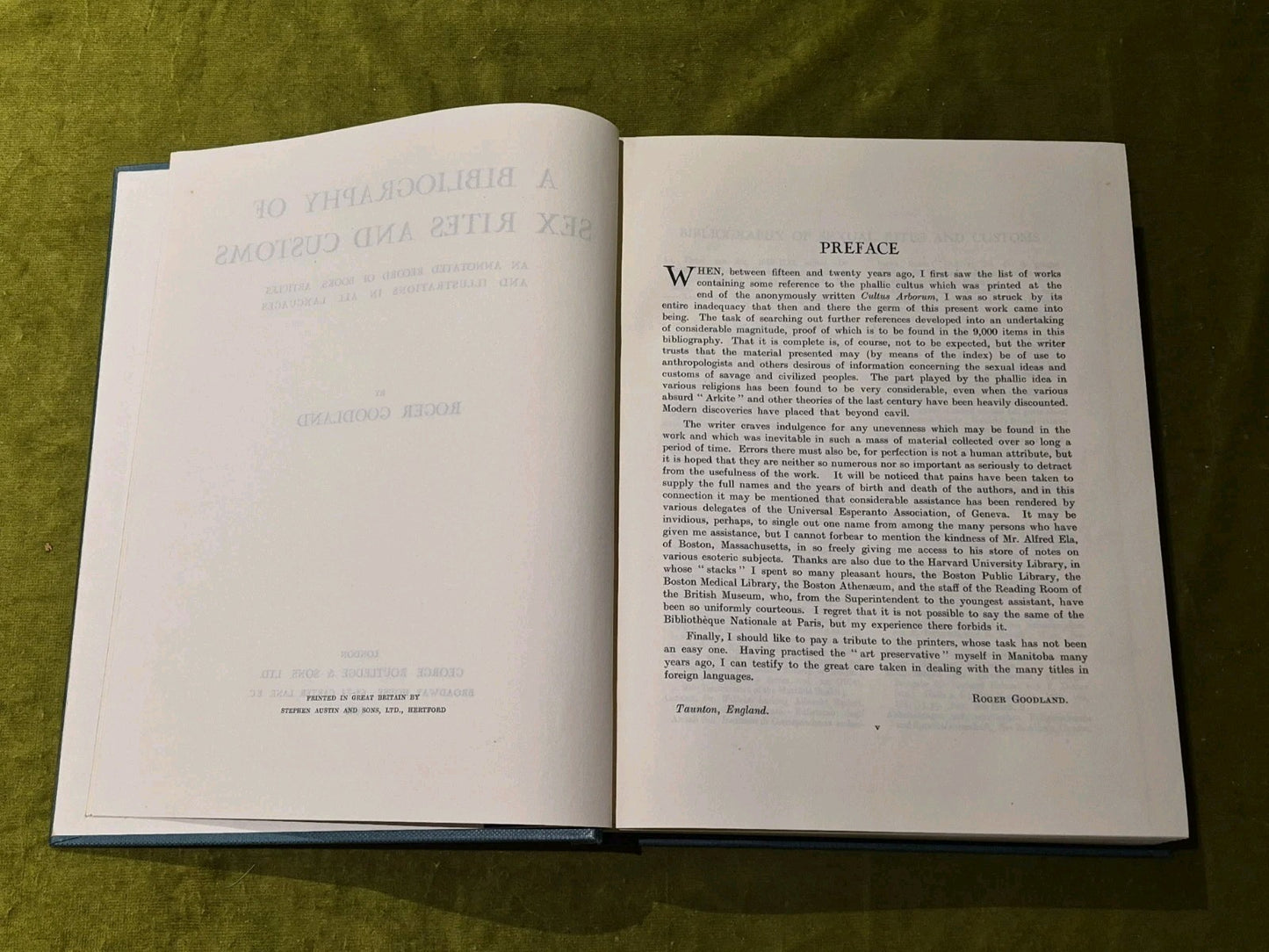 1931 A BIBLIOGRAPHY OF SEX RITES & CUSTOMS BY ROGER GOODLAND4