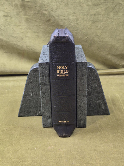 The Holy Bible - National Bible Press Philidelphia , Self Pronouncing , Leather2