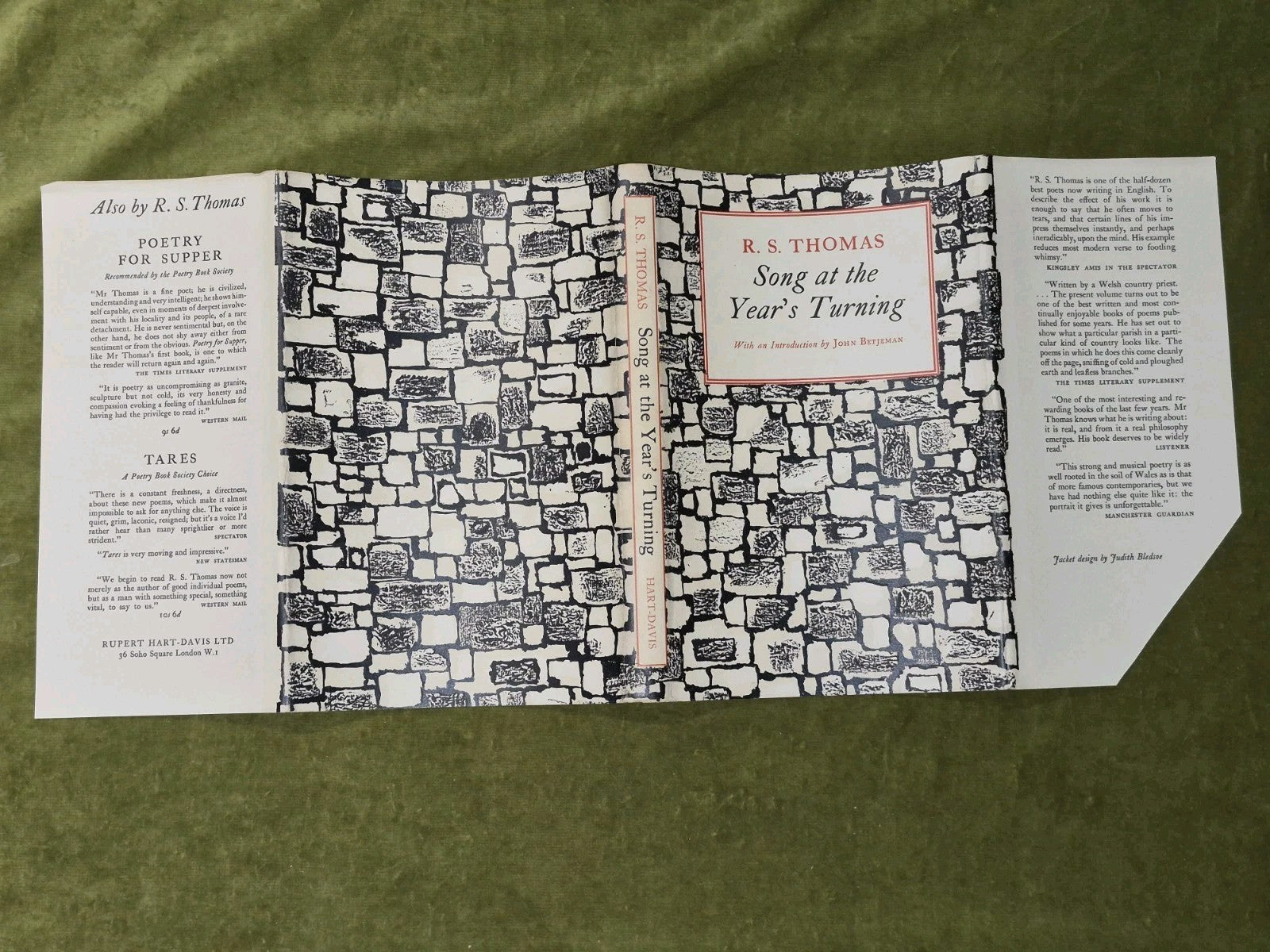 Song At The Years Turning R. S. Thomas 1963 John Betjeman Fifth Impression HB4