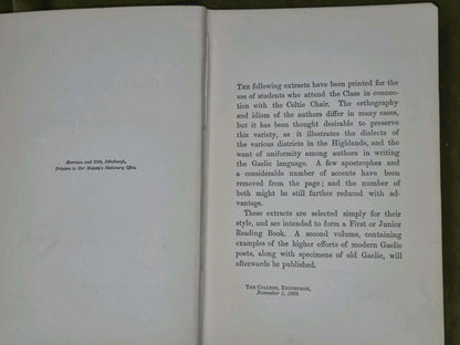 Reading Book Gaelic Class University of Edinburgh 1889 Machlachlan5