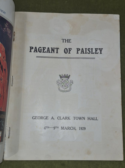 The Pageant of Paisley 1929 Programme George A Clark 3