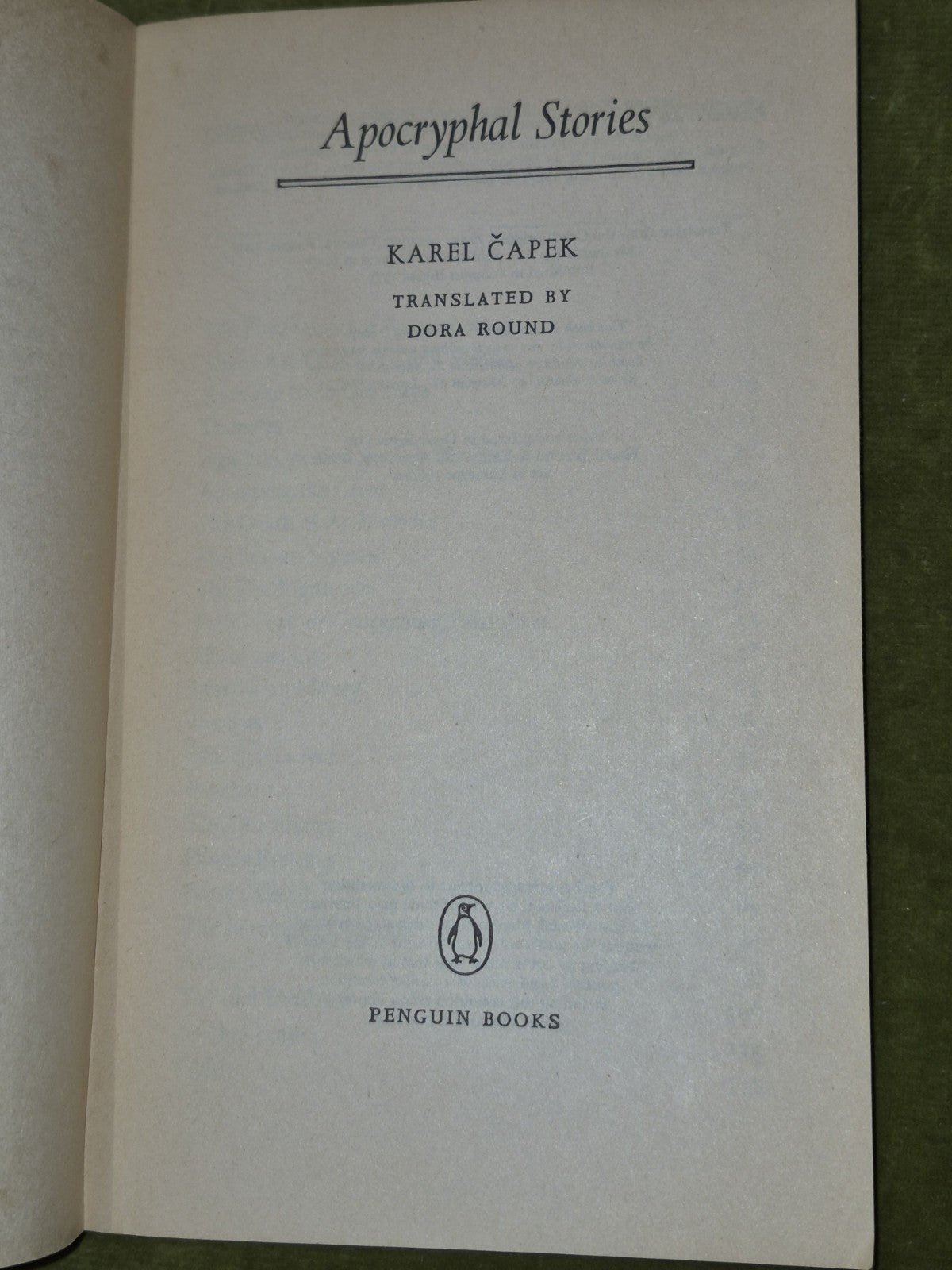 Apocryphal Stories Karel Capek Penguin 1975 Paperback2
