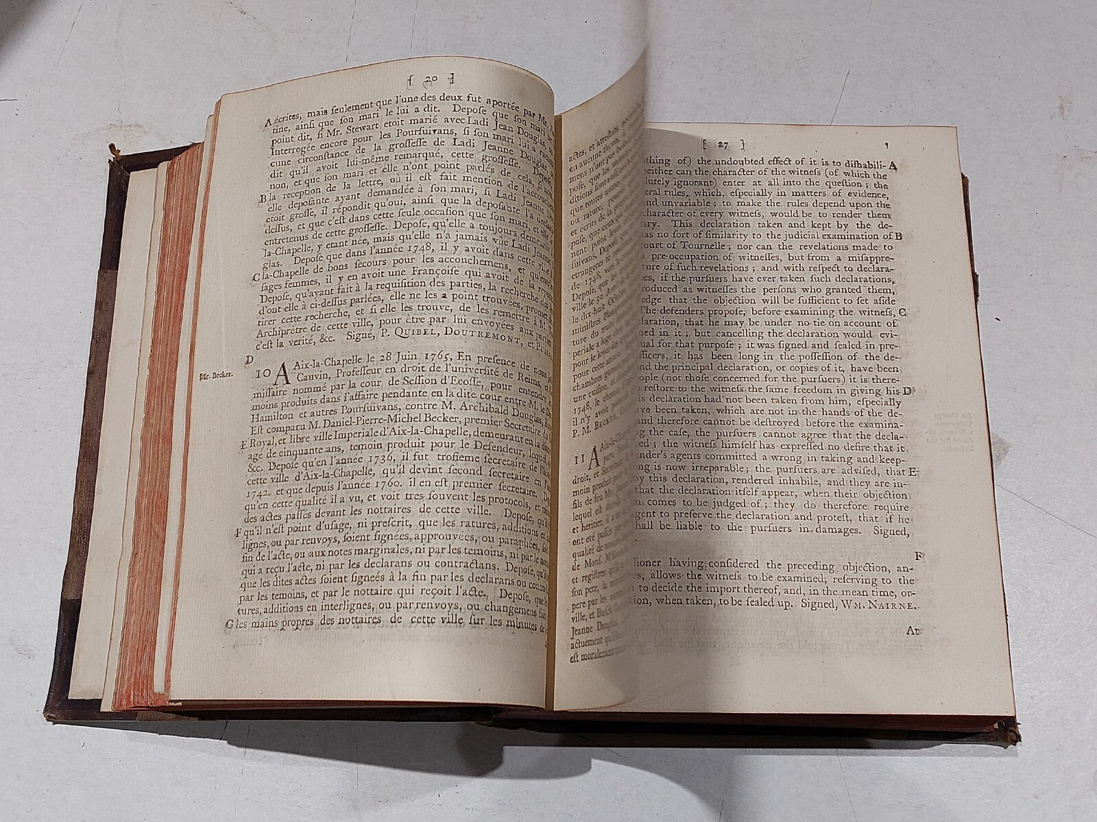 Summary Of The Trial Of Douglas, Circa 1748 Of Trial, Quarter Leather Thick Book8