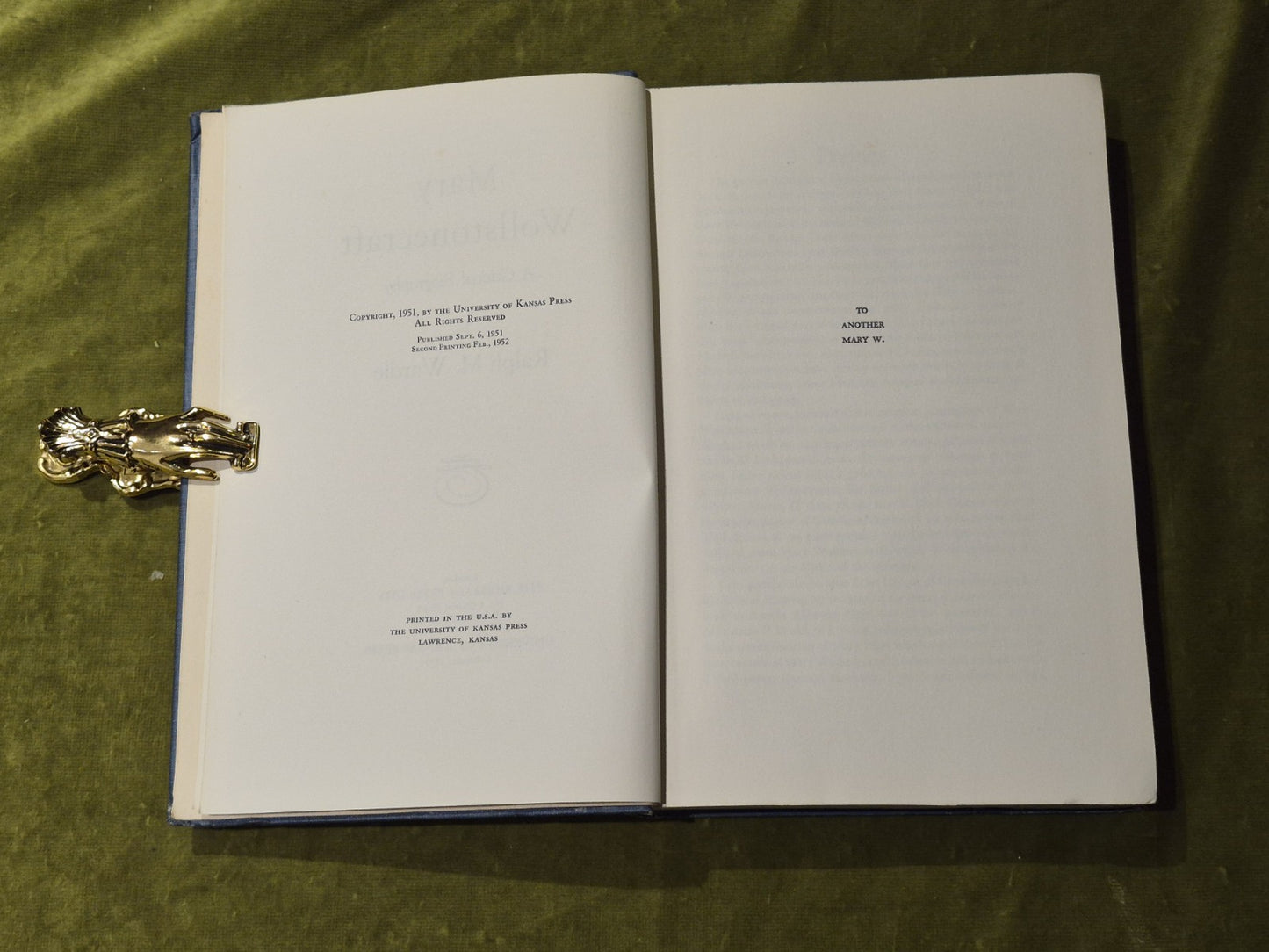 Mary Wollstonecraft : A Critical Biography - Ralph M Wardle4