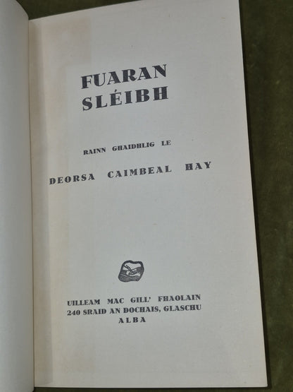 Fuaran Sleibh Deorsa Caimbeal Hay William Maclellan 4