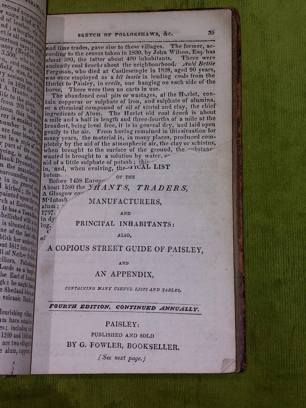 SET Fowler's Directory of Upper Renfrewshire 1830-31 & Lower 1834-35 - 2 Volumes11