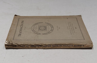 Transactions of the Manchester Association for Masonic Research (1947) Pb Book1