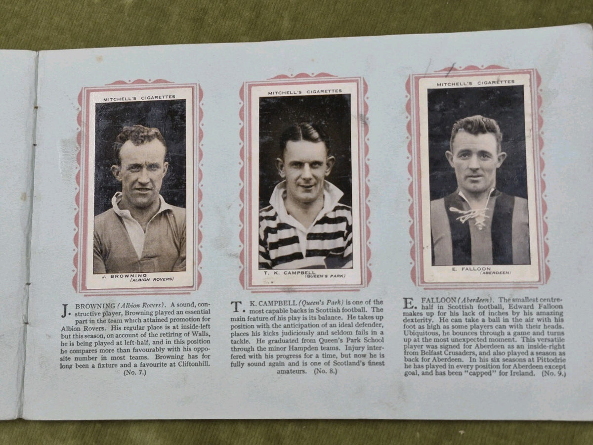 Scottish Footballers Mitchell Cigarette 1934-5 Collectible Cards Album5