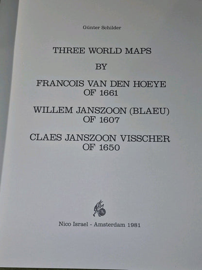 World Maps: 1624, 1669, 1661 1607 1650 Gunter Schilder Nico Israel Amsterdam16