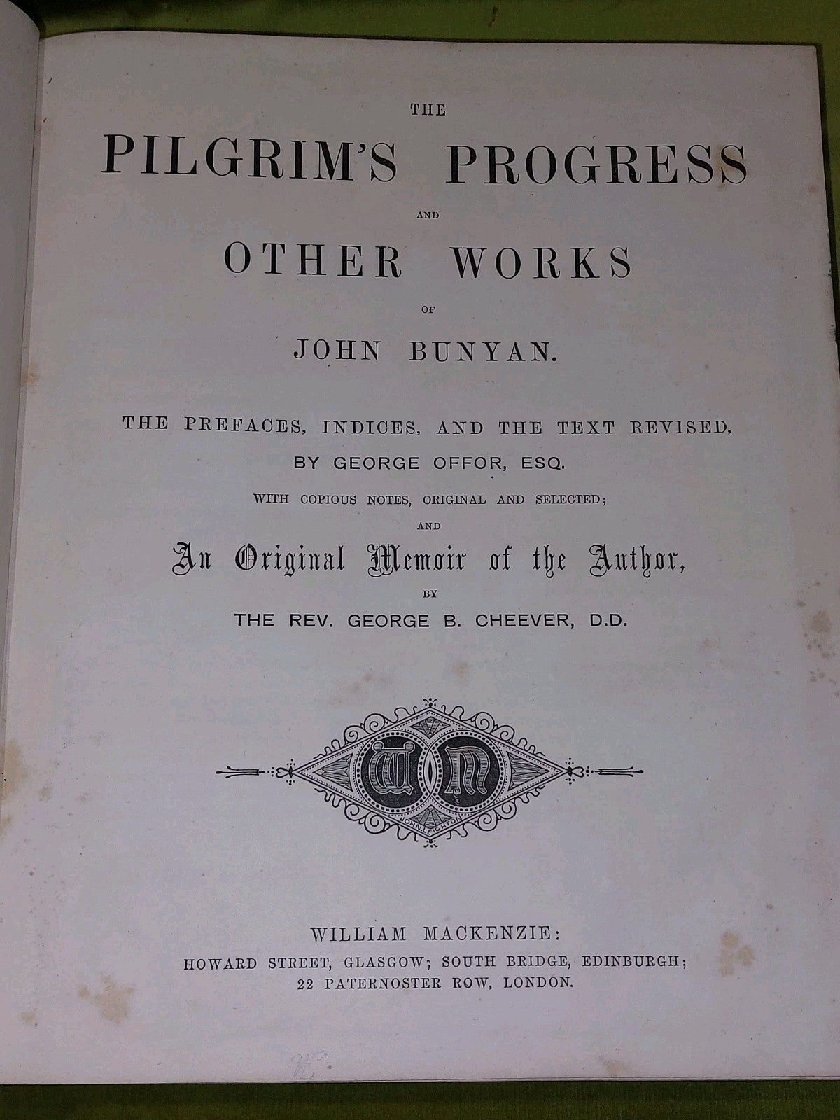 The Pilgrim's Progress & Other Works of John Bunyan (1861) William Mackenzie5