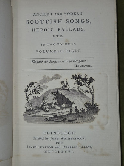 Scottish Songs Heroic Ballads David Herd 1869 Two Volumes Kerr & Richardson 8