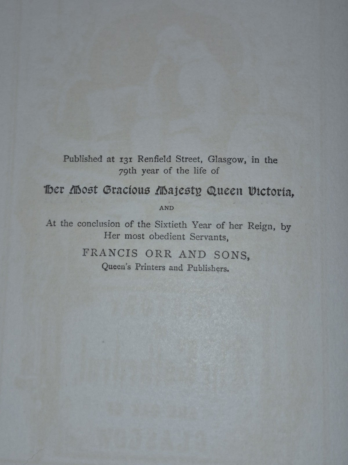 Pagan's History of the Cathedral and See of Glasgow : Queen Vic Jubilee Ed. 18976