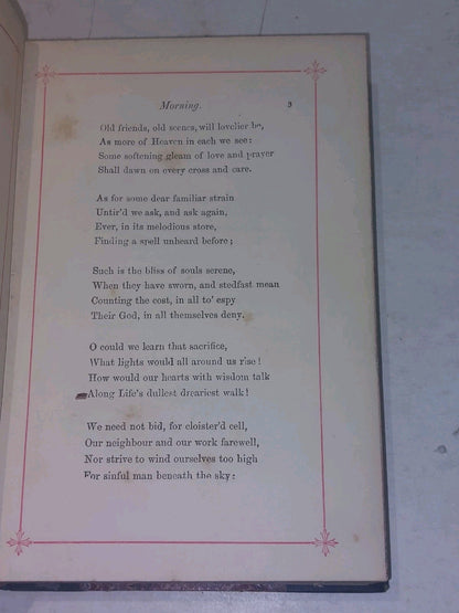 The Christian Year Thoughts In Verse for the Sundays & Holydays.. Leather bound 4