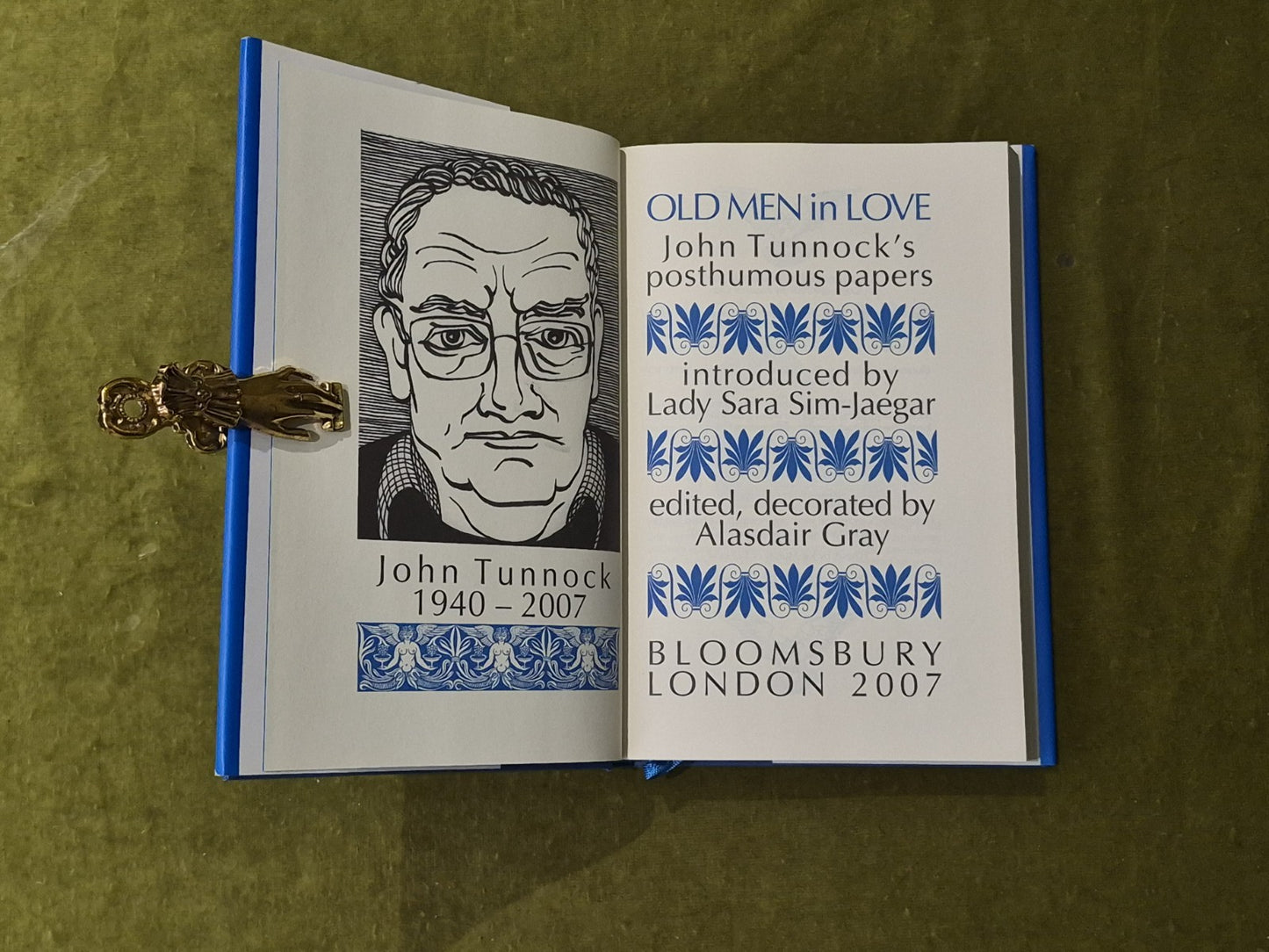 Old Men in Love: John Tunnock's Posthumous Papers - Alasdair Gray 2007 1st HB DJ4