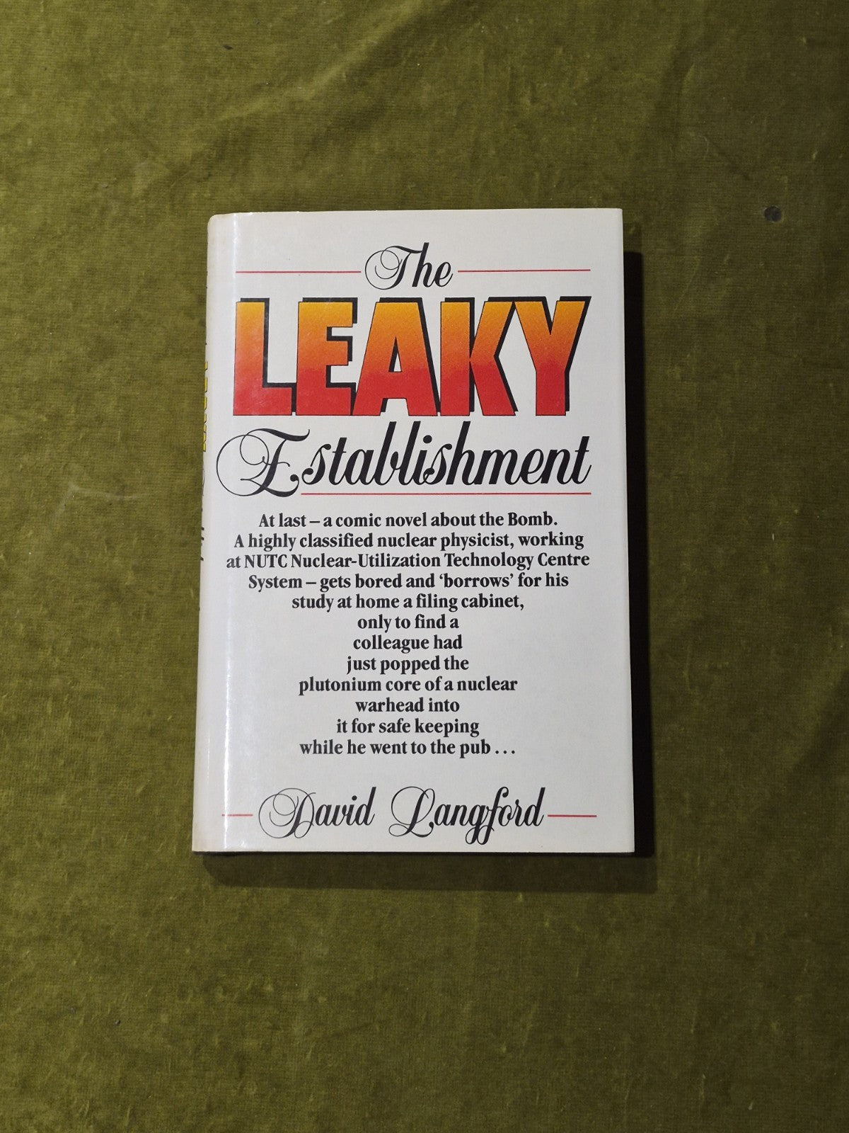 David Langford - The Leaky Establishment 1984 1st Muller HB DJ0