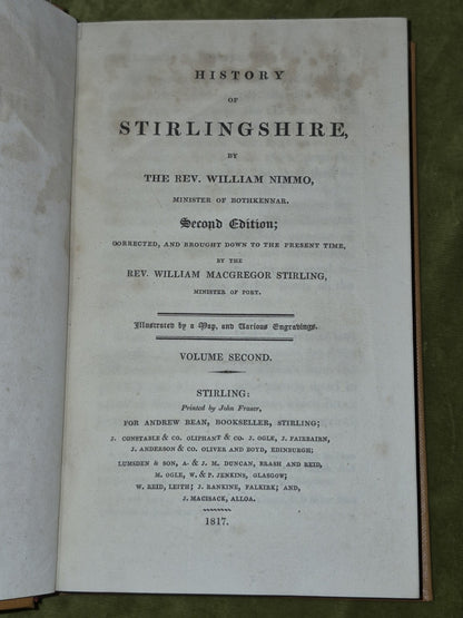 2 Volume Set Of 1817 Nimmo's History of Stirlingshire By Rev W. Nimmo11
