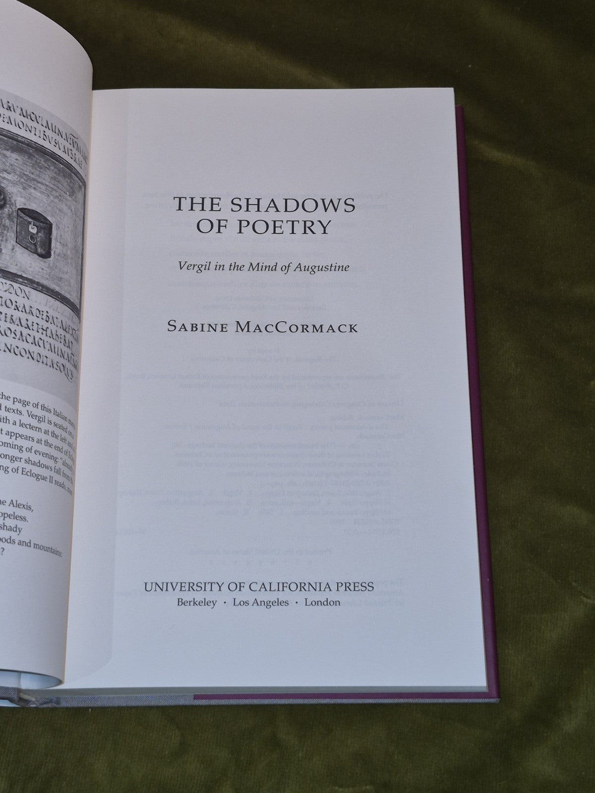 The Shadows of Poetry - Sabine MacCormack - Univer of California Press - 1998 Hb4
