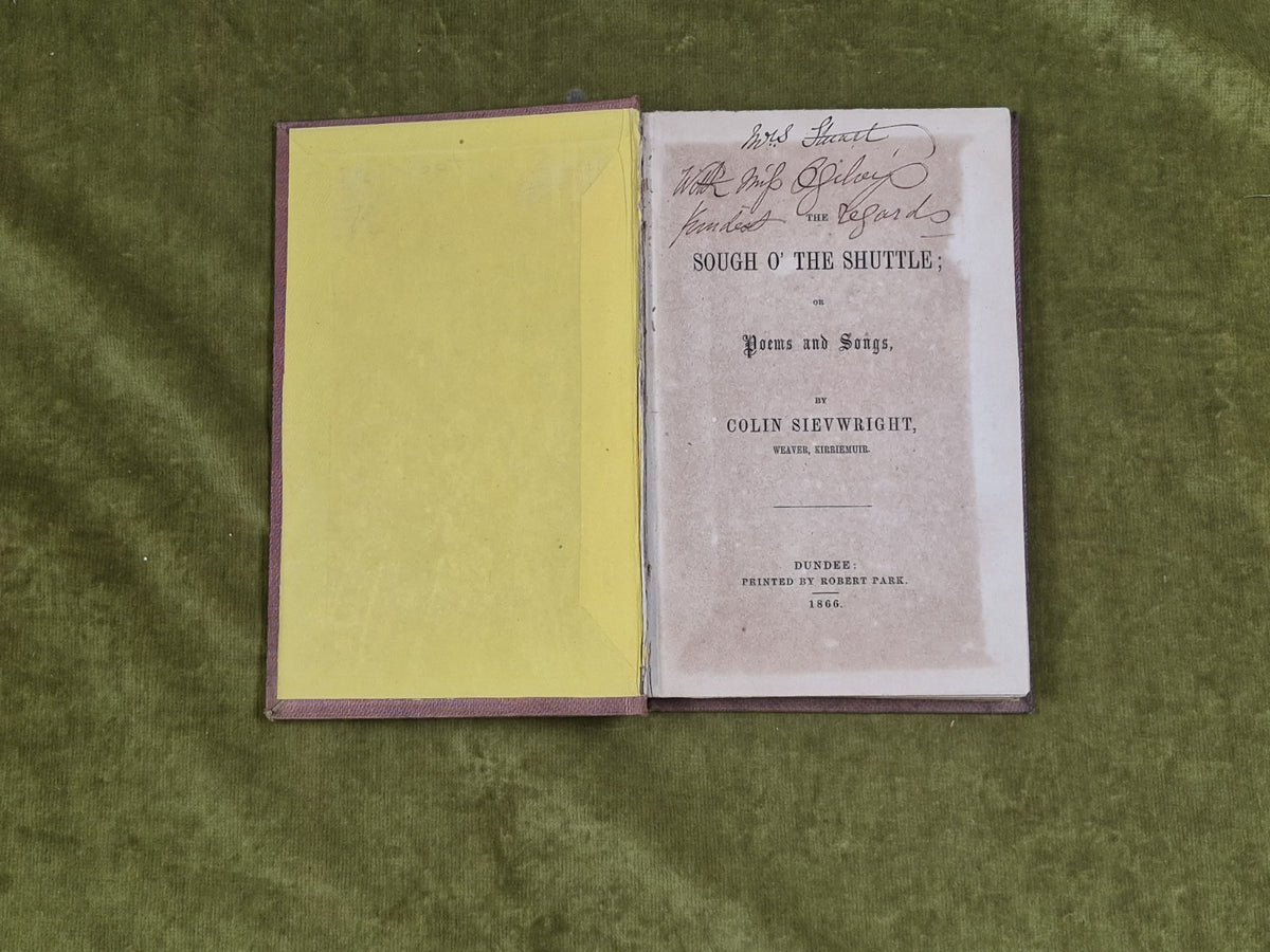 The Sough O' the Shuttle or Poems and Songs - Colin Sievwright 1866 Robert Park3