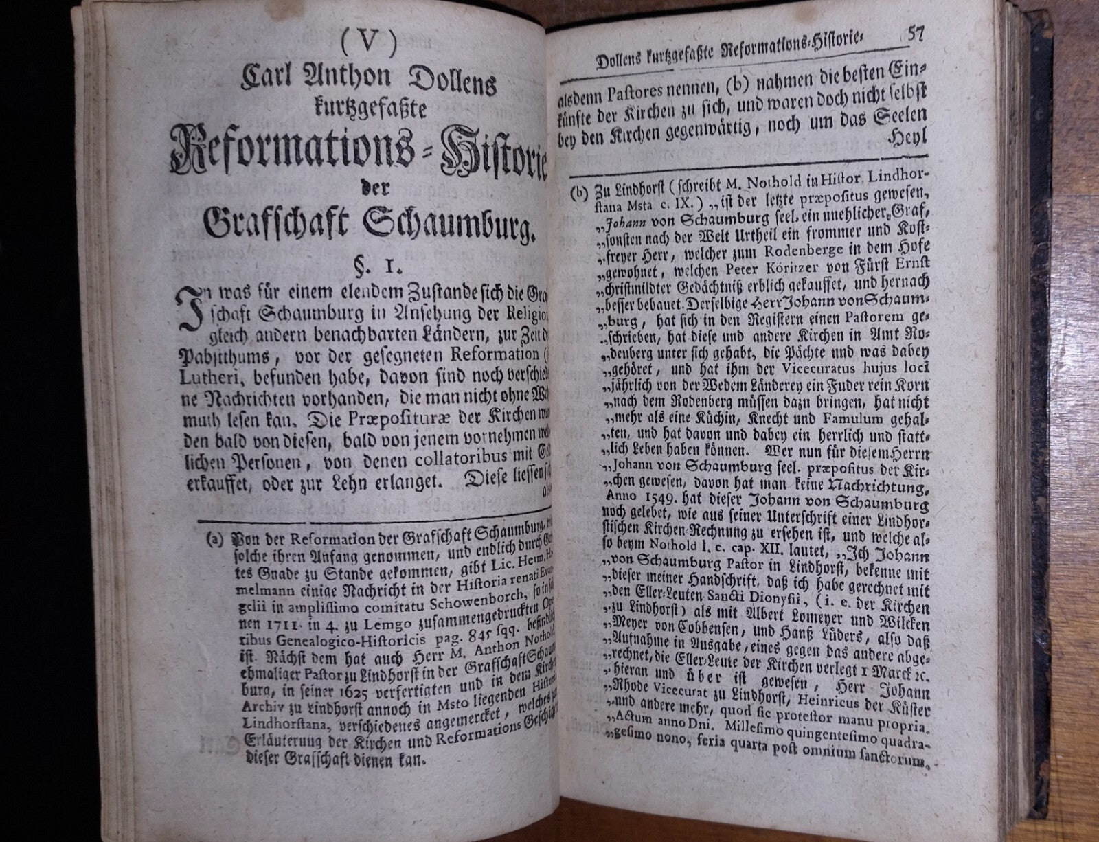 Sammlung  Historie  Schaumburg 1751 German Book, Collection Of 4 In 1 Binding 9