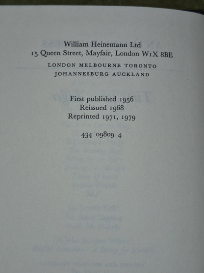 Anthony Burgess Time for a Tiger 19794
