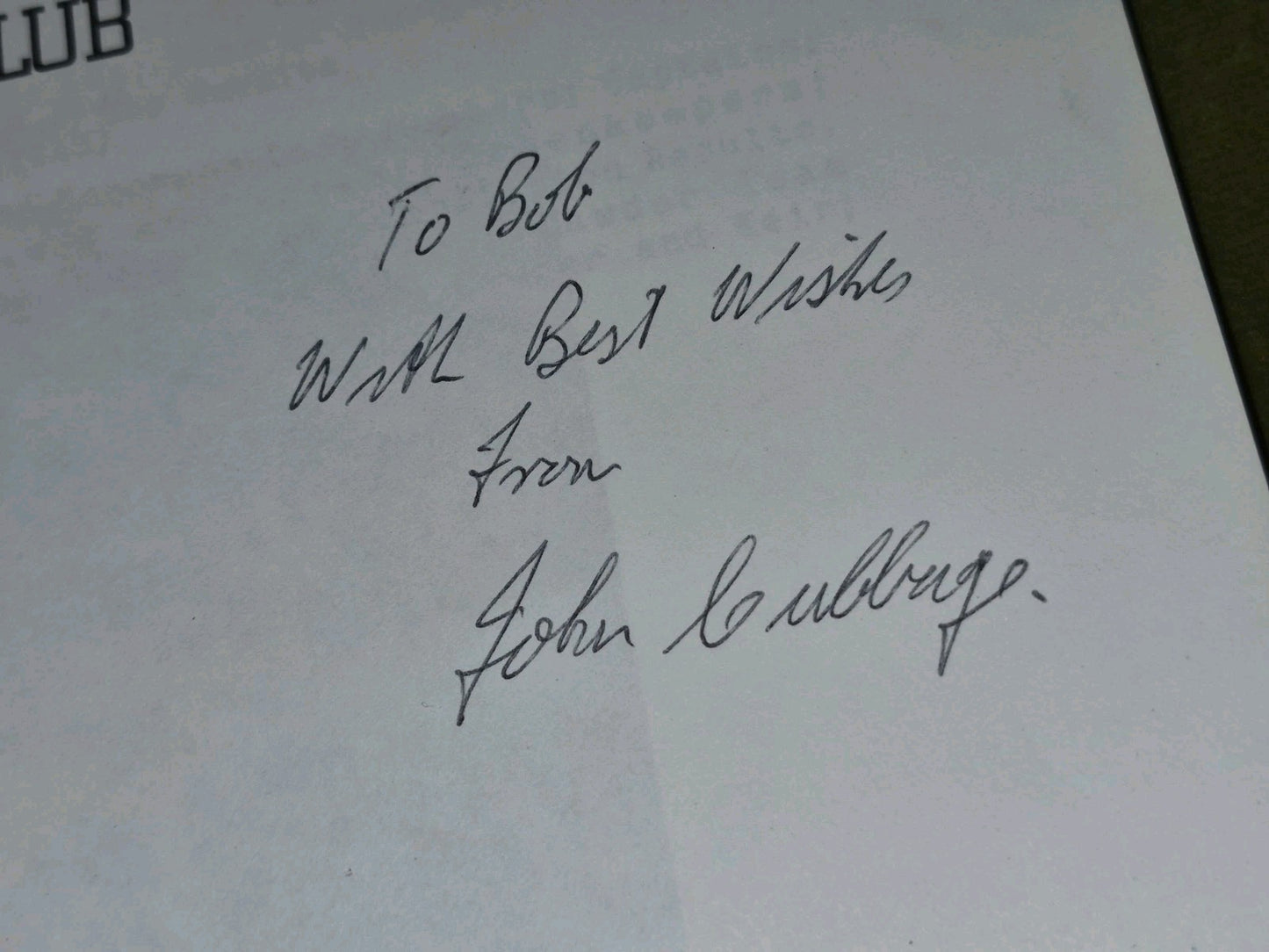 The Cawder Story: Cawder Golf Club John Cubbage SIGNED4