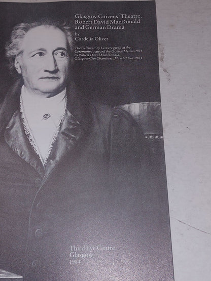 Glasgow Citizen's Theatre Interest, Goethe Medal Lecture, Robert David MacDonald4