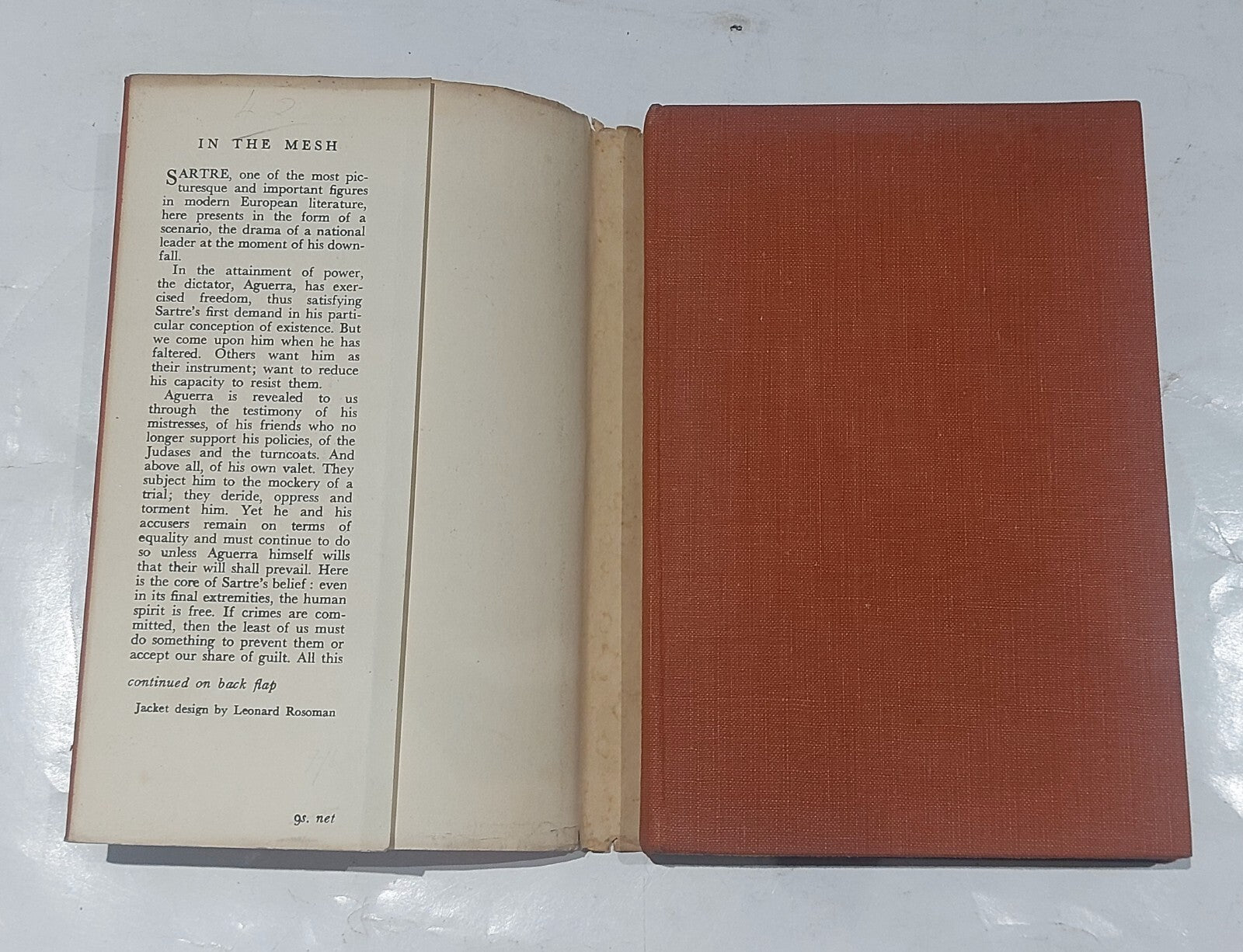 Jeanpaul Satre, In The Mesh (1954) Uk 1st Edition3