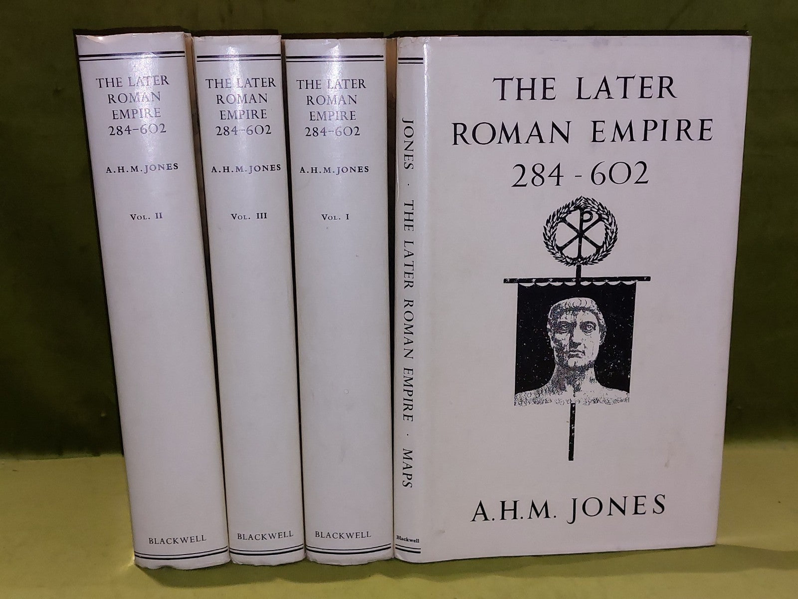 A H M Jones The Later Roman Empire 284-602 THREE VOLUMES AND MAPS 1st Ed (1964)0