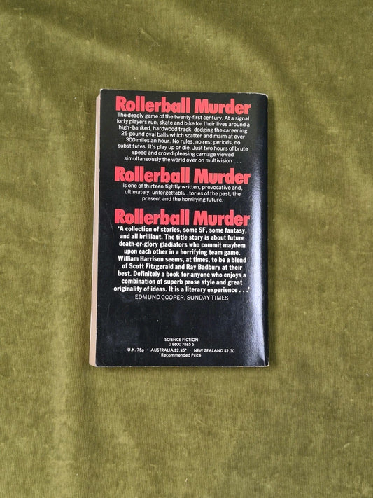 Rollerball Murder - William Harrison , Orbit Futura 1978 Paperback1