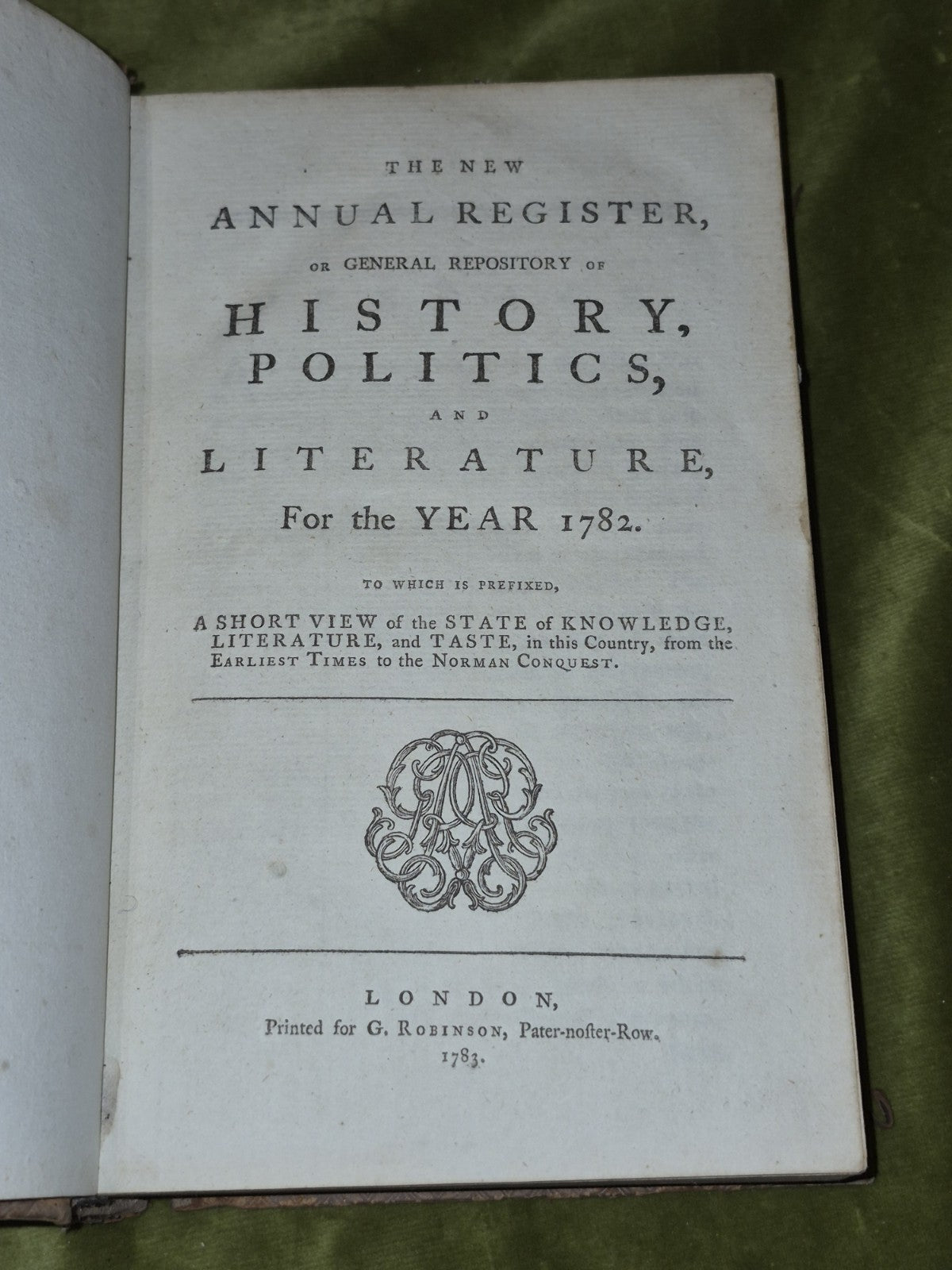 New Annual Register or General Repository of History Politics Literature 17835