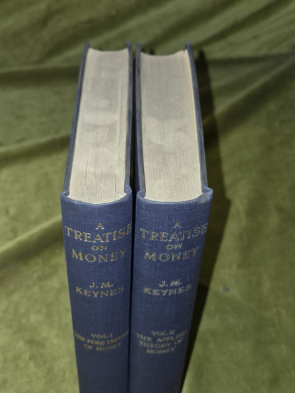 A TREATISE ON MONEY by J. M. Keynes. 2 Vols Complete, 5th Printing 1953 HB DJ3