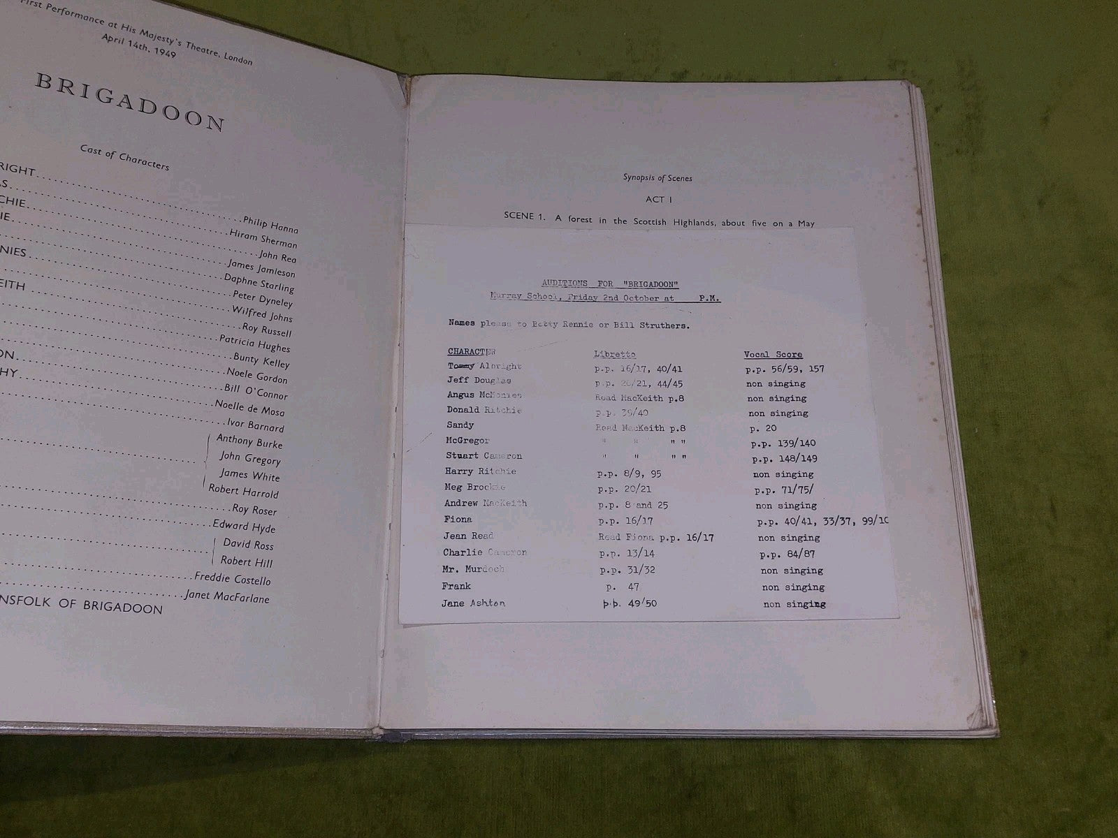 Brigadoon  Vocal Score  Billy Love [Sam Fox Publishing] hb book3