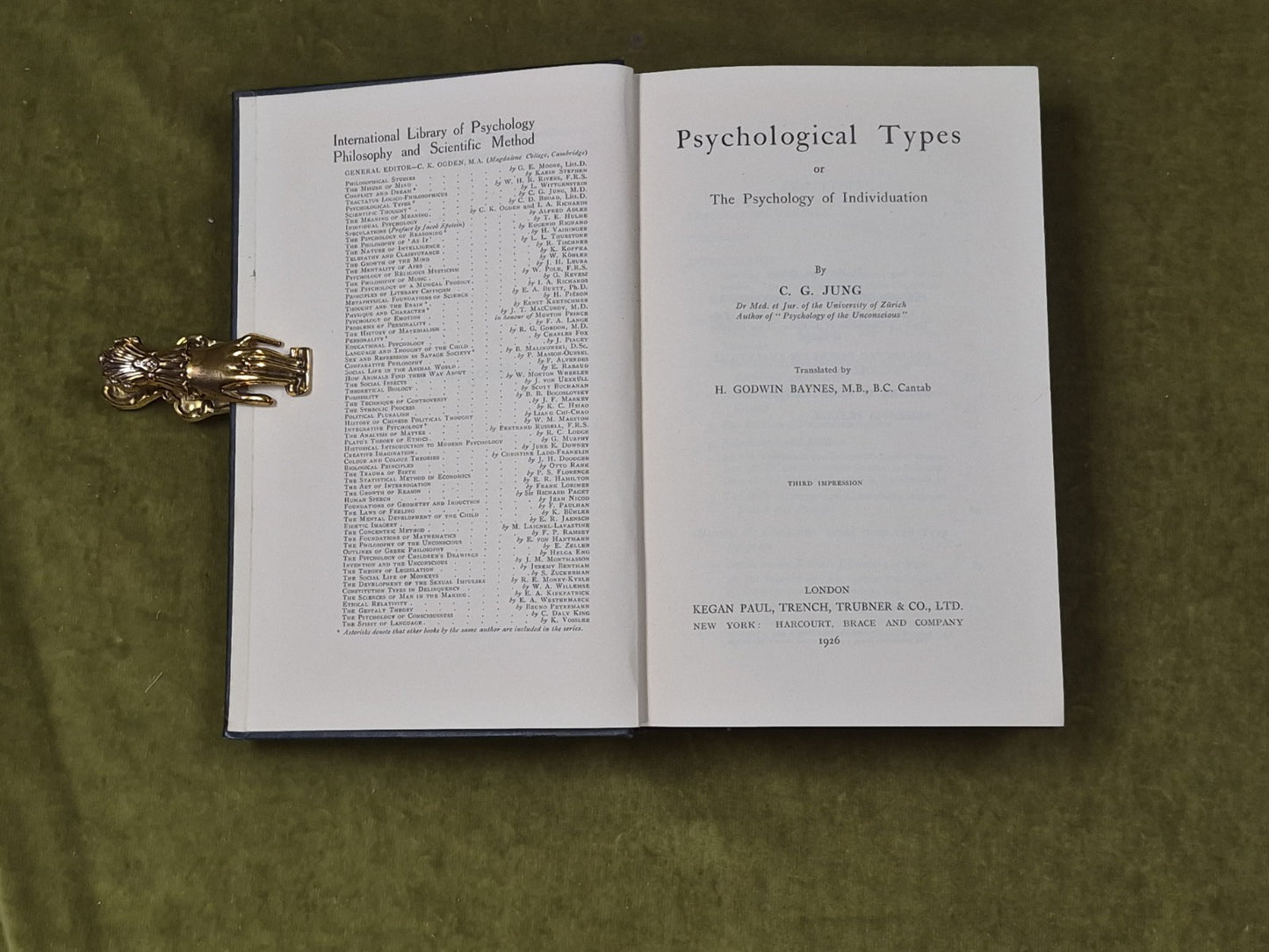 Psychological Types Or The Psychology Of The Individuation - C G Jung 1926 3rd4