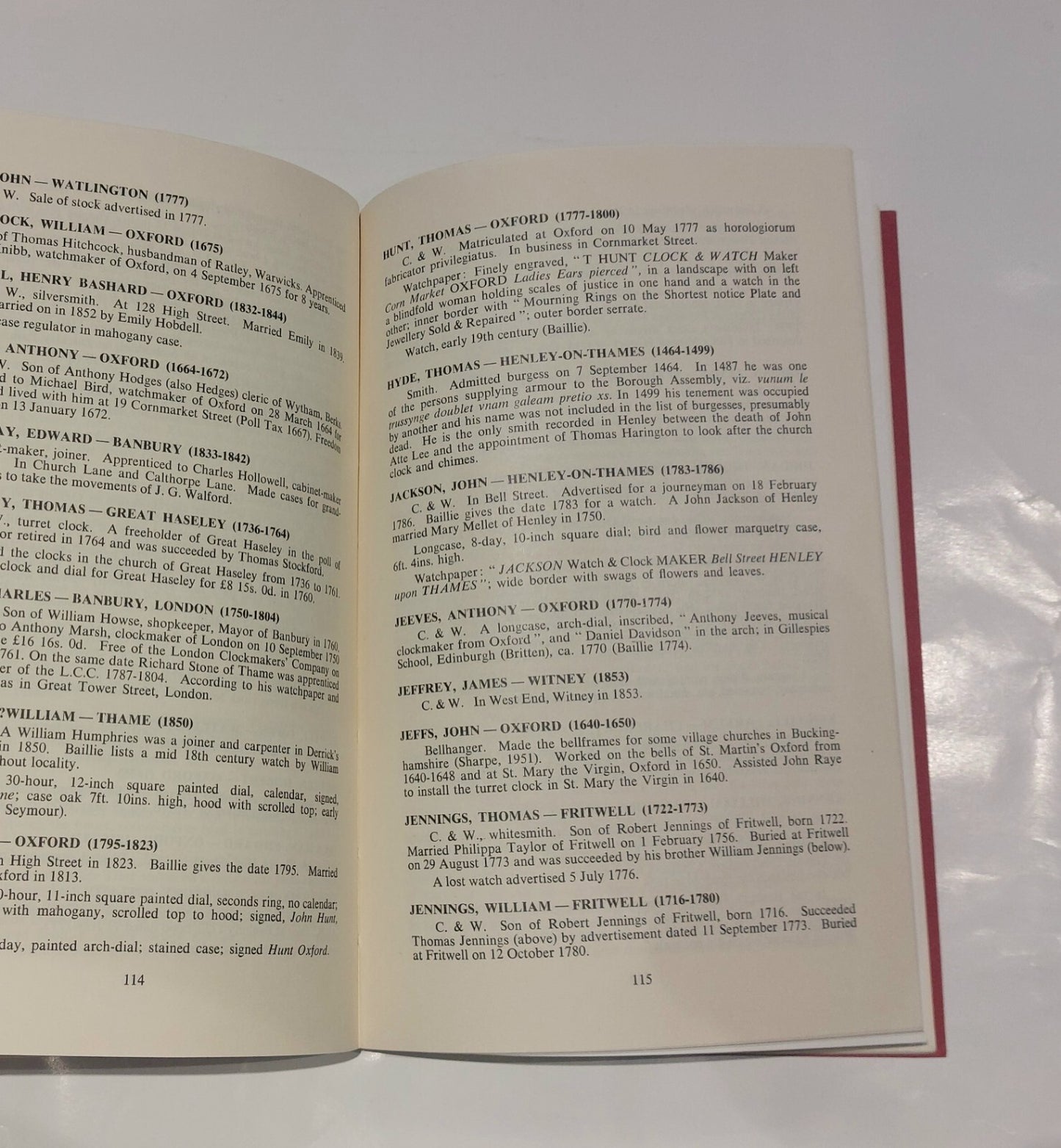 Clockmaking in Oxfordshire 1400  1850 BT C. F. C. Beeson (1962) Book9