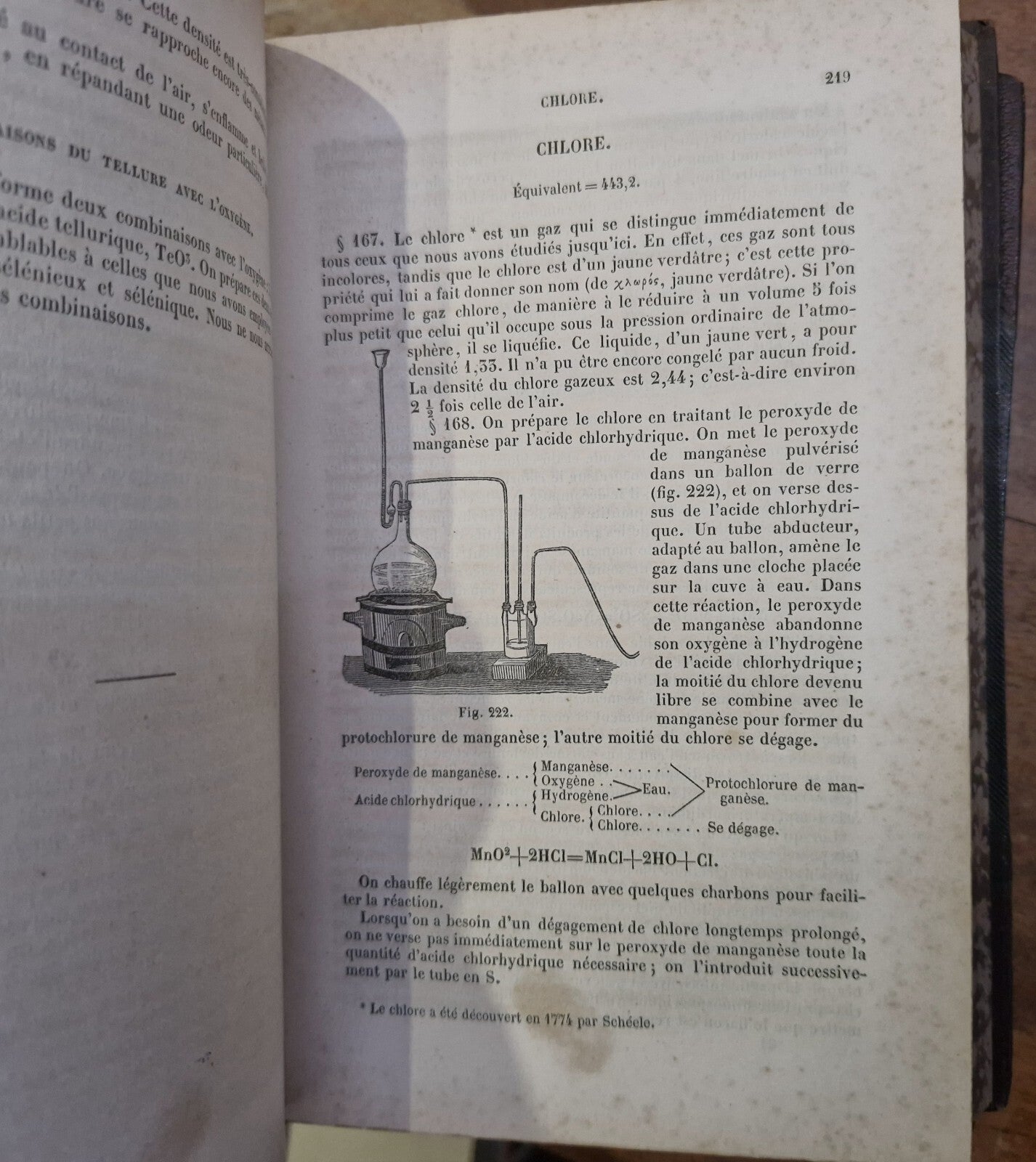 COURS ÉLÉMENTAIRE DE CHIMIE. 4 Volumes In 2 Bindings. M V Regnault 3rd Ed. 18517