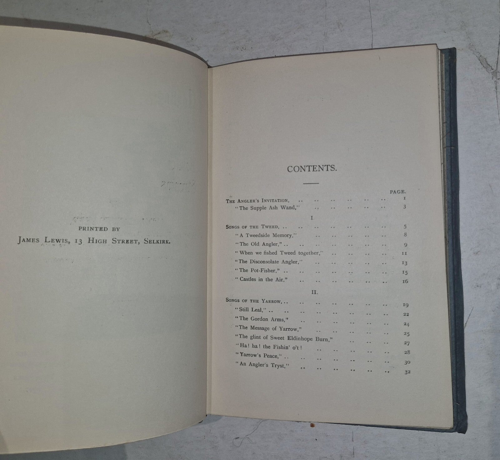 Angling songs from Border Streams By Duncan Fraser  1907.4