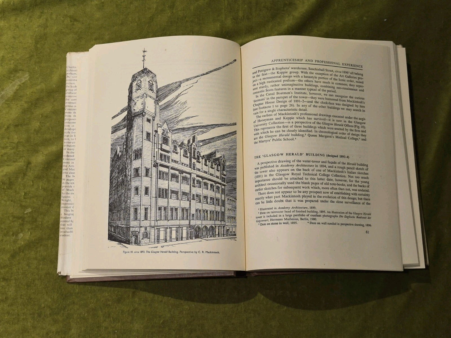 Charles Rennie Mackintosh and the Modern Movement Thomas Howarth 1952 1st HB DJ6