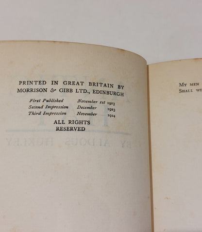 Antic Hay By Aldous Huxley 1st ed 3rd Imp Hb Book (1923)4